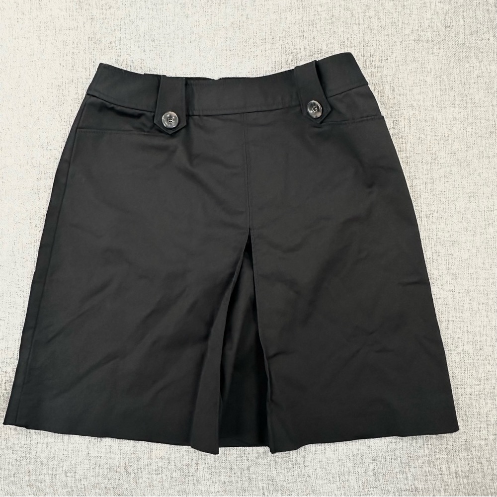 White House Black Market Skirt 4 Black Cotton Rayon Spandexโ Very Good Pre-Owned